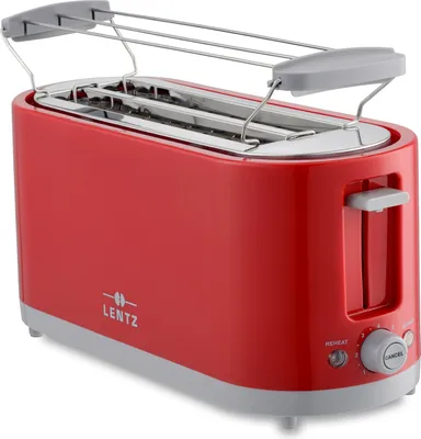 Produktbild von Lentz 74274/74275/74276 Langschlitz-Toaster, Kunststoffgehäuse, Stoppfunktion, Auftaufunktion, Brötchenrost, Cool Wall