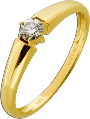 Produktbild von Verlobungsring Gold 585 14K Champagner Natur Diamant 19