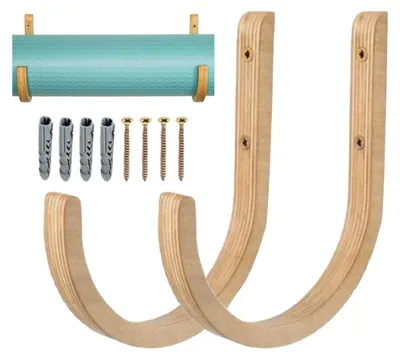 Productafbeelding van Wandmontage voor Yogamatten in Houten Design