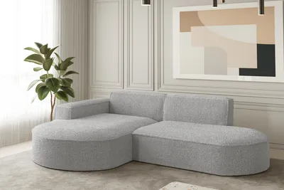 Produktbild von Kaiser Möbel Ecksofa Designer MODENA STUDIO stoff LOOP Hellgrau Links