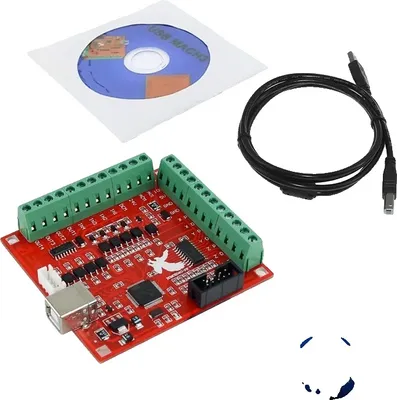 Obrázek produktu pro 4osá karta pro řízení pohybu Mach3 USB, podporuje krokové motory, certifikát CE a RoHS