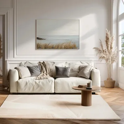 Zdjęcie produktu dla PASSUA Dywan shaggy 200x230 cm kremowy Dave - imitacja skóry z długim włosiem - miękki do salonu, sypialni i pokoju dziecięcego