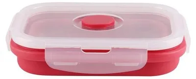 Productafbeelding van Siliconen lunchboxset, inklapbaar, 350 ml - Geschikt voor de magnetron - Ruimtebesparend - Lichtgewicht en draagbaar - Vrij van BPA