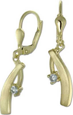 Image de GoldDream or blanc Boucles d'oreilles femmes 333 or jaune GDO5667Y