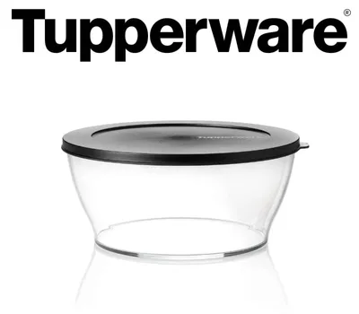 Produktbild von Tupperware Clear Line Schüssel, 1,3 l, Ø 19,2 cm, luft- & wasserdicht, stapelbar, aus recyceltem Kunststoff