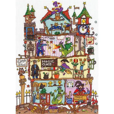 Produktbild von Bothy Threads Kreuzstich-Set "Magische Schule", 26x36cm, XCT31, Zählmuster