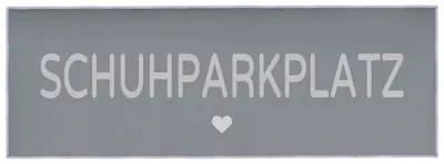 Schuhparkplatz Fußmatte 35×100 cm grau, waschbar, rutschfest