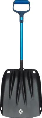 Schaufel "Evac 7" von Black Diamond mit schwarzem Schaufelblatt und blauem Griff.