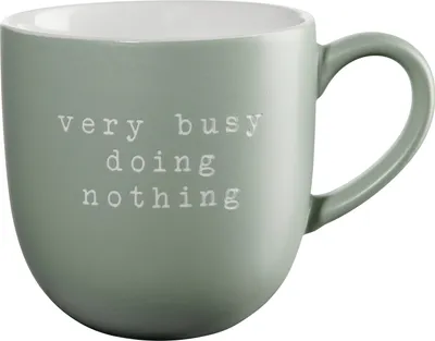 Produktbild von ASA Selection Hey! Henkelbecher, Tasse, Kaffeebecher, Teetasse, New Bone China, Very busy doing nothing, 350 ml, 17074277