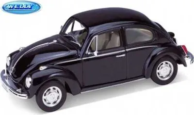 Produktbild von Welly Modellauto 1:24 VW Beetle Käfer Farbe Schwarz WE-22436-SCHWARZ