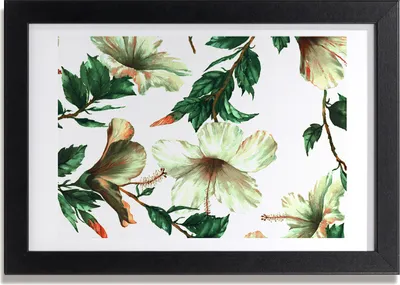 Produktbild von Bild 30x20 MDF-Rahmen, Wandkunst Hibiskusblüten