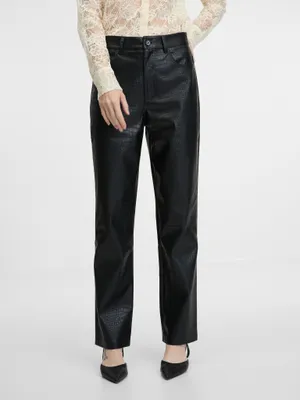 Produktbild von Orsay Schwarze Kunstleder Damenhose 1001086A00877__38