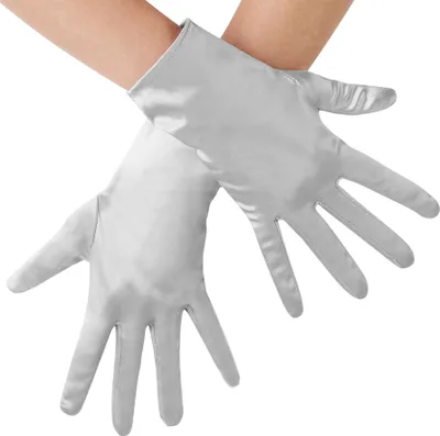 Produktbild von Satin-Handschuhe - silber