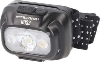 Zdjęcie produktu dla Latarka czołowa Nitecore NU33, ładowalna latarka czołowa USB-C z 3 źródłami światła, 700 lumenów