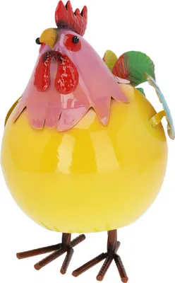 Produktbild von Bunte Metallfigur Hahn, 21 x 25 x 28 cm