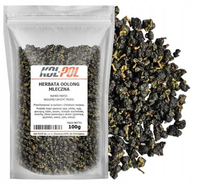 Zdjęcie produktu dla HERBATA OOLONG MILK 100g Liściasta aromatyczna naturalna mleczna Kol-Pol