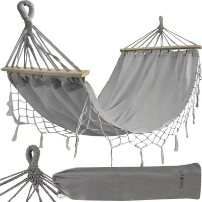 Produktbild von Gardlov Hängematte 200x150 cm bis 250 kg - Gartenhängematte für 2 Personen - Hängematte Outdoor auf der Terrasse und dem Balkon 25465