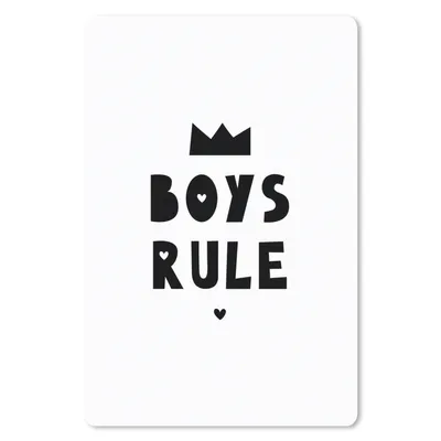 Produktbild von MuchoWow® Mauspad Mousepad Jungen regieren - Zitate - Sprichwörter - Kinder - Jungen 18x27 cm - Mousepads - Maus Mat - Pad - Mausunterlage
