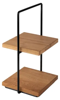 Produktbild von APS 33300 2-stufige Etagère PERFECTO SMALL, bestehend aus 1 Buffetständer und 2 Buffetbrettern aus Eichenholz