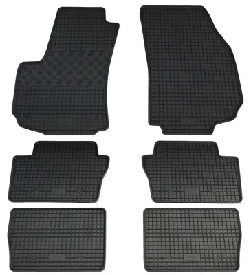 Gummifußmatten Set 6-teilig für Opel Zafria B (2005-2014), schwarz