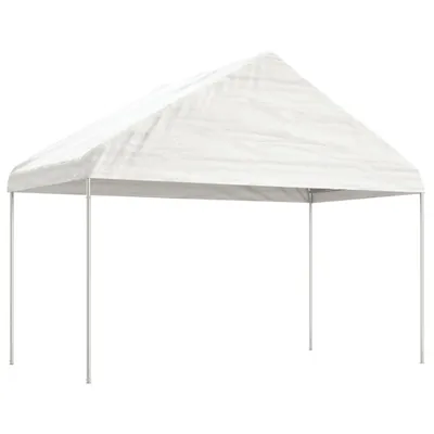 Produktbild von vidaXL Pavillon mit Dach Weiß 6,69 x 4,08 x 3,22 m Polyethylen