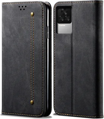 Produktbild von Redmi K50 Pro Hülle, Leder Brieftasche Flip Bookstyle Schutzhülle mit Standfunktion für Xiaomi Redmi K50 Pro Schwarz