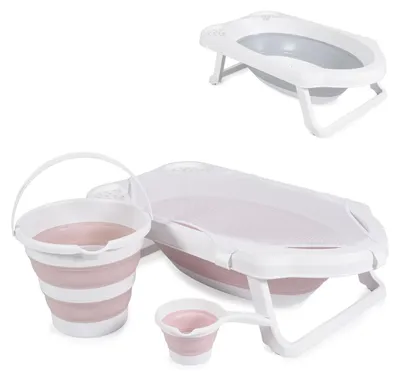 Produktbild von Cangaroo Badewannen-Set Hawaii 4-teilig faltbar Wasserablauf Ablagefächer Netz