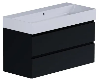 Productafbeelding van pianura wastafel met onderkast, 101 cm, zonder kraangat