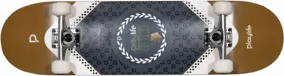 Obrázek produktu pro Playlife Skateboard Hardcore Gold 31" x 8"