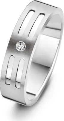 Produktbild von Danish Design - Ring - Damen - IJ141R1D-59 - Odense - Titanium - Diamanten - Weite 59