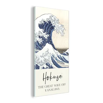 Obrázok produktu pre MuchoWow® Sklenené obrazy - Obrazy na stenu - Foto na skle Veľká vlna Kanagawy - Katsushika Hokusai 60x120cm Nástenná dekorácia zo skla - akrylový sklenený