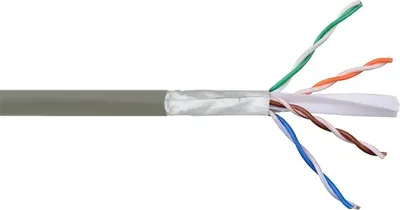 Immagine prodotto di Rotolo di cavo Ethernet CAT6 FTP 305 m – CCA – Schermato – Grigio - 305 metri [20048]