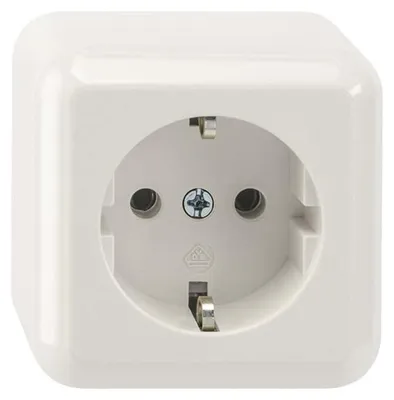 Immagine prodotto di Presa di corrente Merten SCHUKO bianco polare con montaggio a parete MEG2301-8719