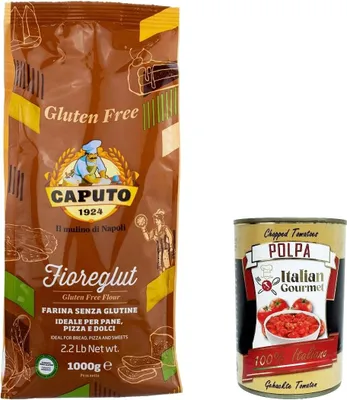 Produktbild von 6x Antico Molino Caputo Mehl Farina senza glutine Fioreglut Glutenfrei 1Kg + Italian Gourmet polpa 400g