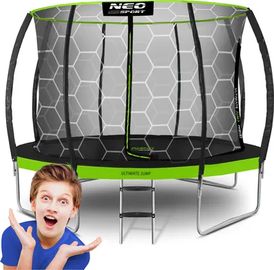 Zdjęcie produktu dla Trampolina Ogrodowa Profilowana 12Ft/374Cm Z Siatką Wewnętrzną Neo-Sport
