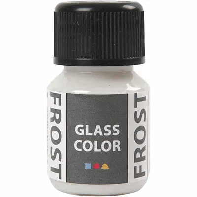 Produktbild von Creativ Company Glass Farbe Frost Farbe - Weiß, 30 ml