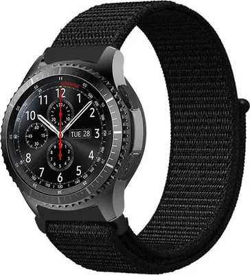 Image de Bracelet 22mm pour Samsung Galaxy Gear S3/Gear 2/ Huawei Watch GT Watch 2 Pro Ticwatch Pro Pepple Time en noir