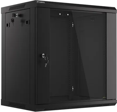 Produktbild von LANBERG Rack Wandschrank 19" 12U/600x450 Glastür schwarz