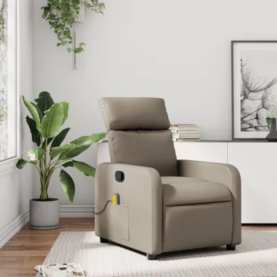 Produktbild von Design Massagesessel Cappuccino-Braun Kunstleder, Klassische Sessel 2024 Neu