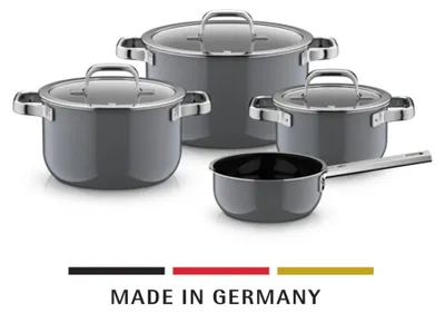 Image de WMF Fusiontec Mineral Pro, ensemble de casseroles, 4 pièces, couleur platine, référence 122550