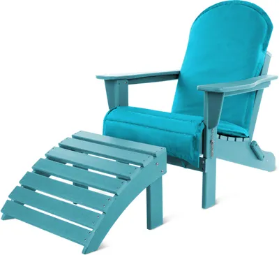 Produktbild von Aspero Adirondack Gartenstuhl mit Fußstütze und Auflage