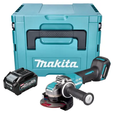 Image de Makita GA 047 GM101 Meuleuse d'angle sans fil 40 V max. 125 mm X-LOCK Brushless + 1x batterie 4,0 Ah + Makpac - sans chargeur