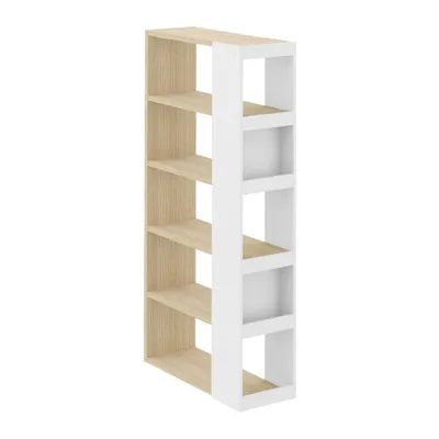 Produktbild von Bücherregal Ellana 7 offene Fächer - Eiche hell/weiß