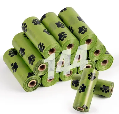 Produktbild von Hundekotbeutel 144 Stück 12 Rollen Auslaufsicher Grün
