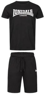 Zdjęcie produktu dla Męski zestaw t-shirt & szorty regular fit MOY Black/White L Lonsdale