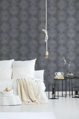 Produktbild von A.S. Création Tapete mit Kreisen Attractive geometrisch grafisch Vliestapete mit Glitzereffekt schwarz grau matt glänzend strukturiert 378326