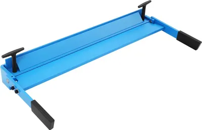 Zdjęcie produktu dla Giętarka do blachy – ręczna giętarka stołowa – szerokość robocza 630 mm – grubość blachy 1–1,2 mm – kąt 0–120° – stal – kolor niebieski