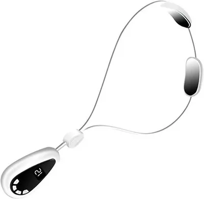 Productafbeelding van Nekmassageapparaat met Warmte - Schoudermassager Elektrisch - Spierontspanning Bevorderen - Instelbare Massagemodi - 165 x 155 x 38 cm - Wit
