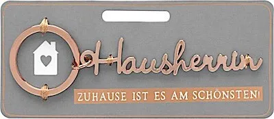 Produktbild von Sheepworld, Gruss und Co - 47039 - Schlüsselanhänger, Hausherrin, Metall, Größe mit Schlüsselring: 9,6cm x 3cm, Farbe: Rosegold