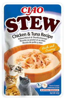 Image de Churu Cat CIAO Stew Recette Poulet & Thon 40g